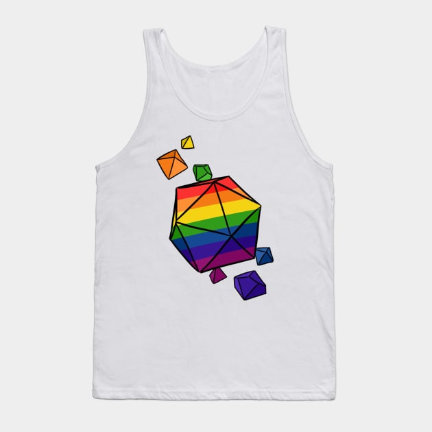 Pride Flag Dice Tank Top by Blizardstar